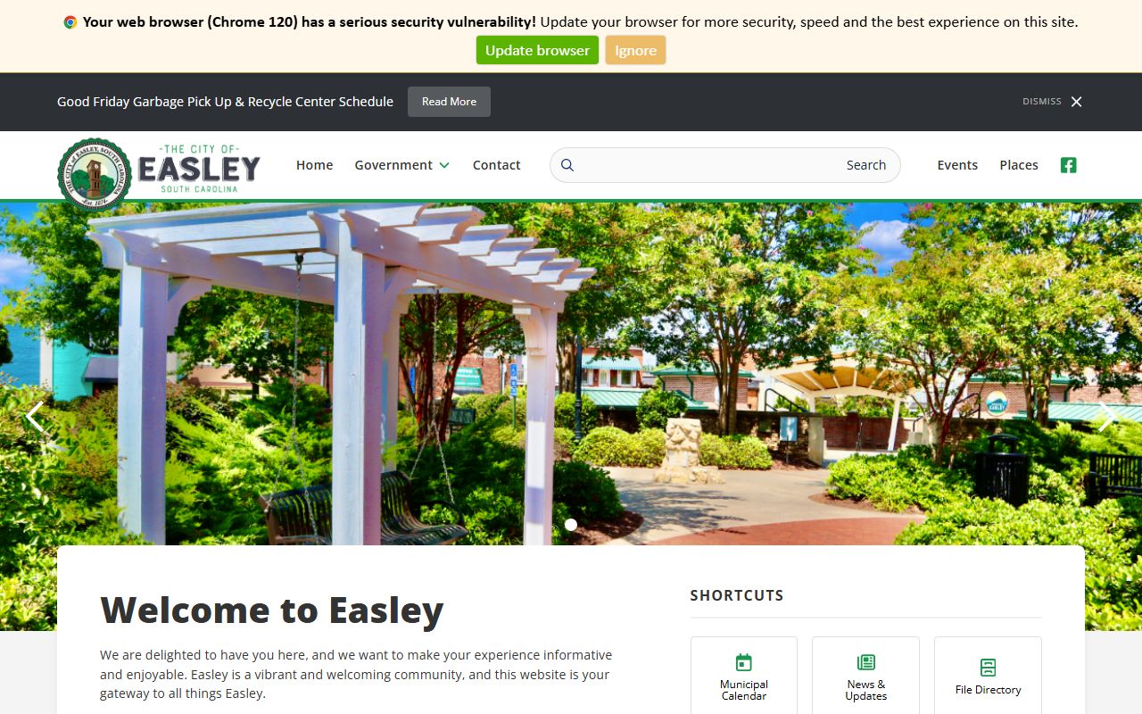 City of Easley official government website