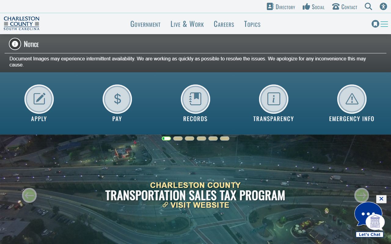 Charleston County Register of Mesne Conveyances website for property records access