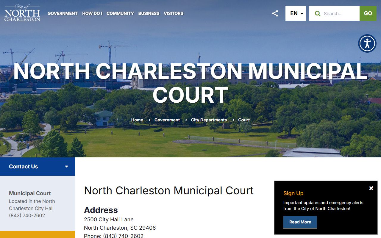 North Charleston Municipal Court at City Hall Lane