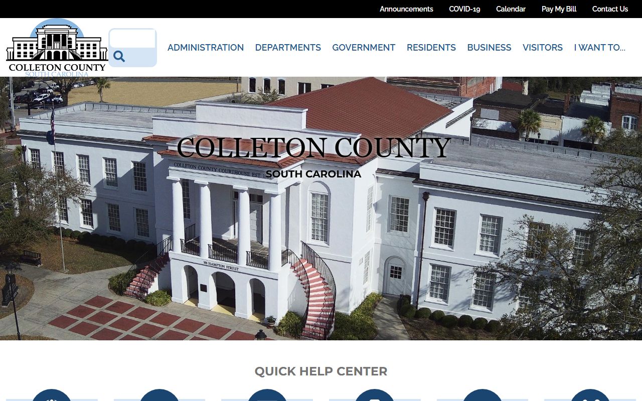 Colleton County bankruptcy records Clerk of Court website showing court access and county services
