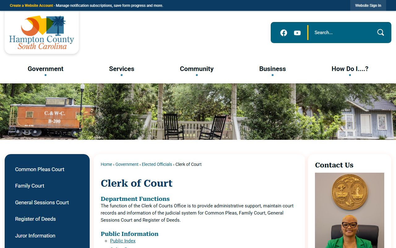 Hampton County bankruptcy records clerk of court