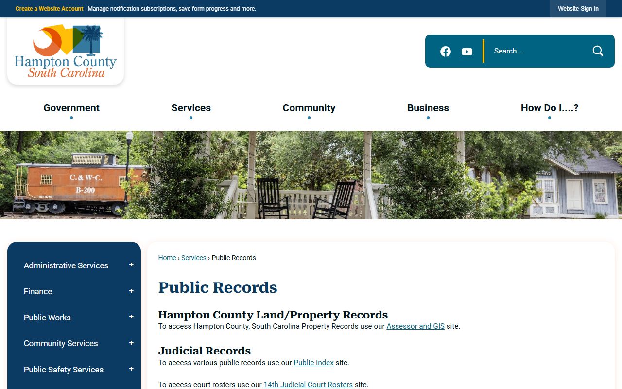 Hampton County bankruptcy records public records FOIA