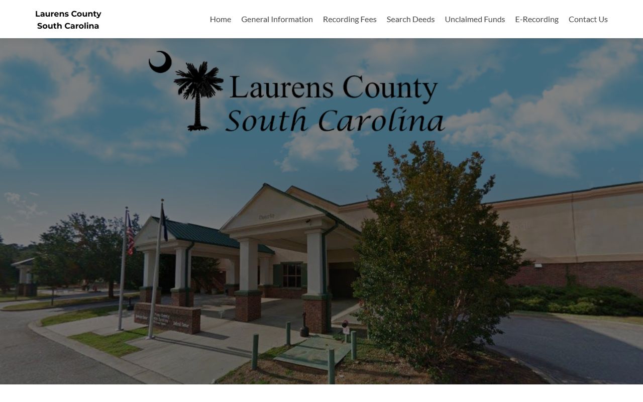 Laurens County Register of Deeds online records page for Laurens County bankruptcy records