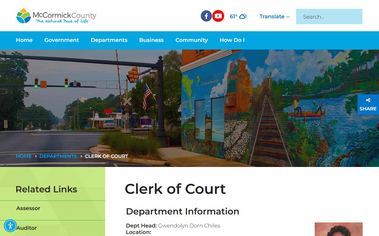 McCormick County Clerk of Court public records index page for bankruptcy and civil case records