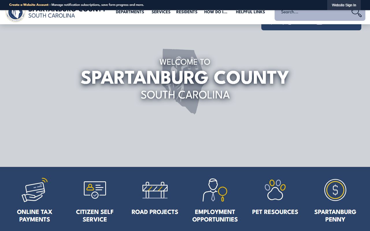 Spartanburg County Register of Deeds and county government website