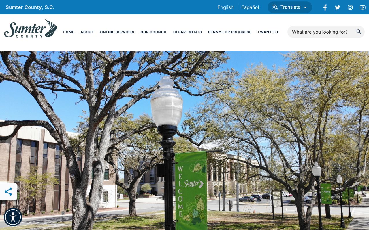 Sumter County government website with tax and property information for bankruptcy research